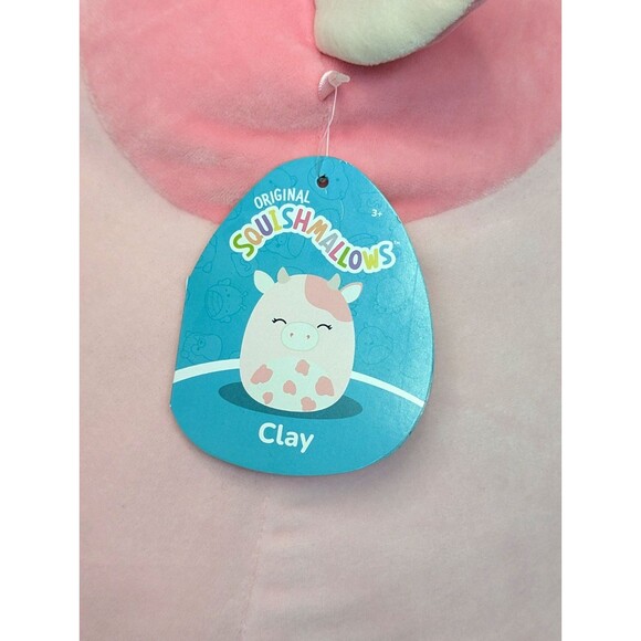 Kellytoy Squishmallows Clay The Pink Cow 16” Spotted Belly Costco Exclusive NWT - Picture 6 of 7